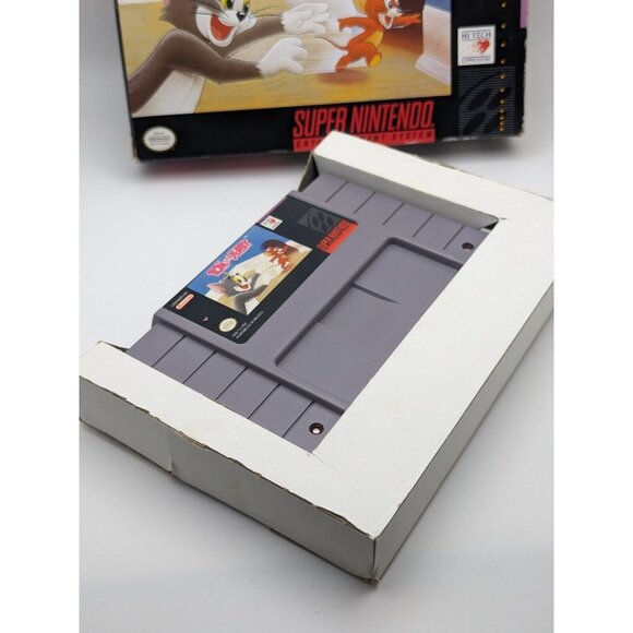 Tom and Jerry (Super Nintendo SNES, 1993) w/ Game & Box ~ Tested & Works VTG - Picture 9 of 12